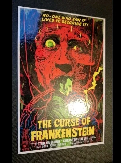 Hammer Film "The Curse of Frankenstein" 1957 Mondo Film Poster Modern Postcard, изображение 2