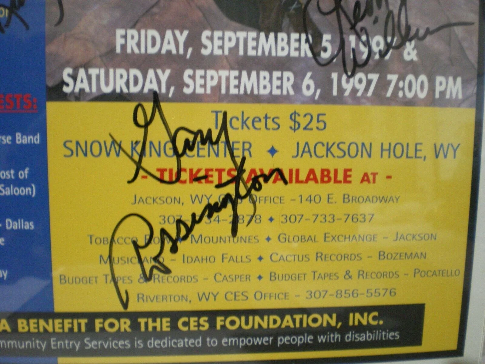 Lynyrd Skynyrd Signed Poster Gary Rossington Billy Powell Johnny Van Zant JSA, изображение 3