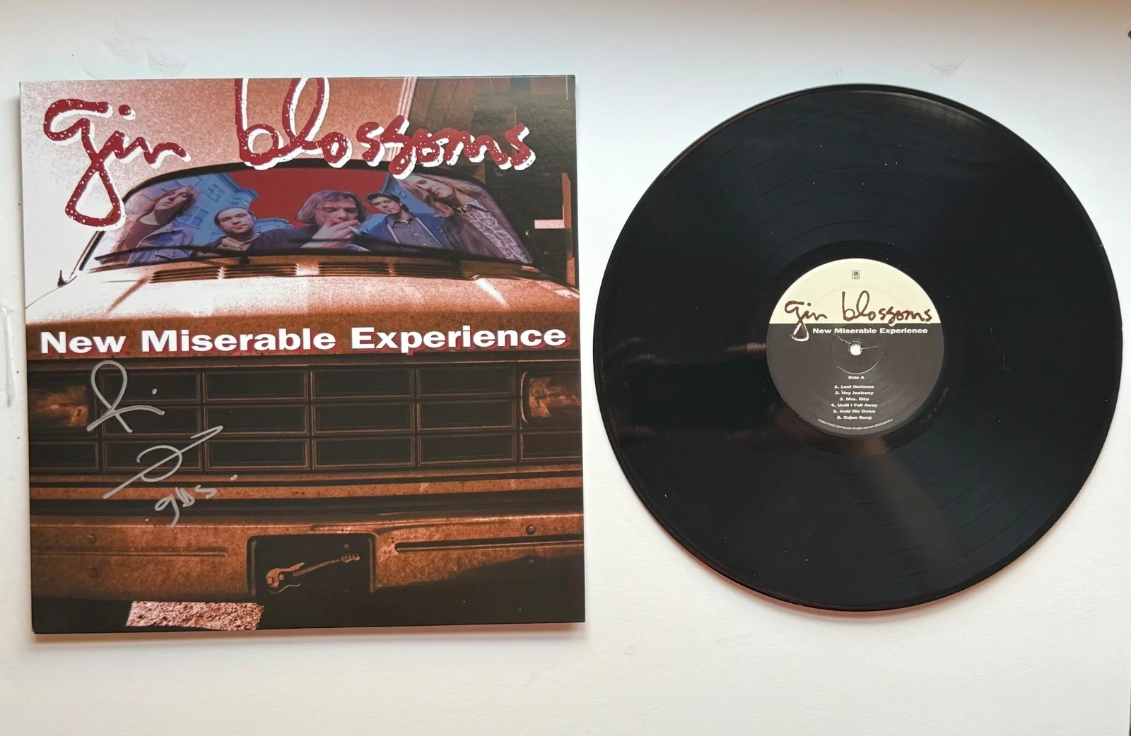 Robin Wilson SIGNED Gin Blossoms New Miserable Experience Vinyl LP Beckett PROOF, image 2