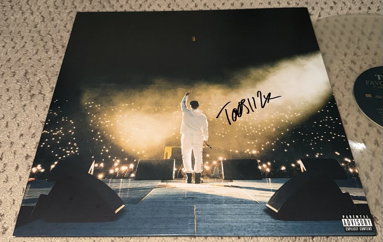TOOSII SIGNED ALBUM JSA AUTOGRAPH RAP HIP HOP MUSIC FAVORITE SONG TOOSI VINYL, изображение 2