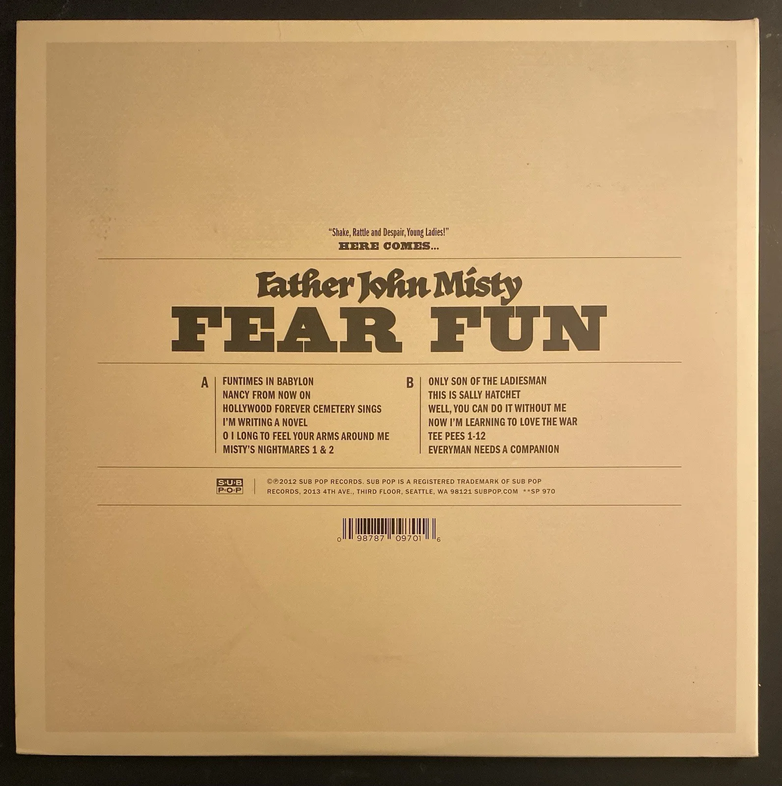 Father John Misty SIGNED Fear Fun (Turquoise Color) Vinyl, изображение 3