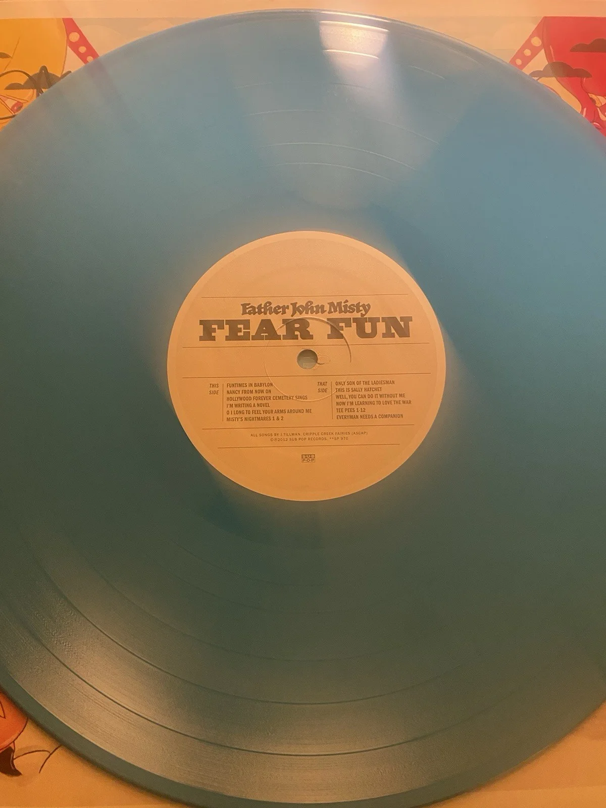 Father John Misty SIGNED Fear Fun (Turquoise Color) Vinyl, изображение 4