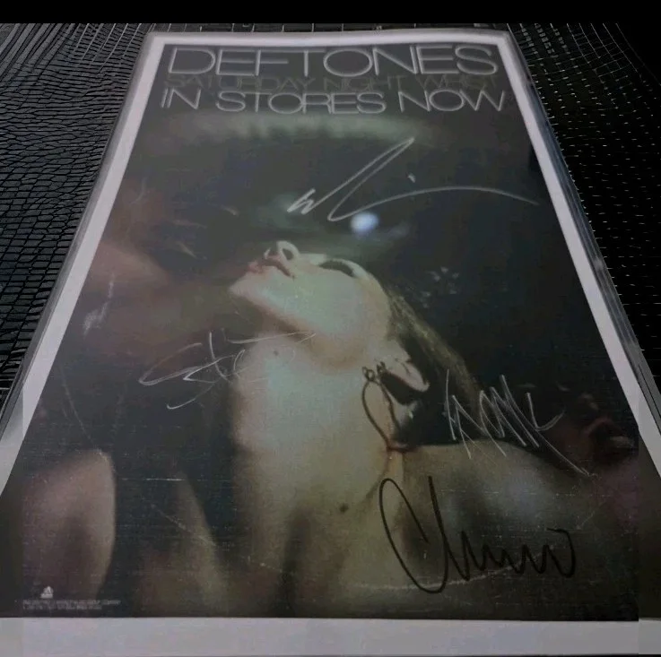 Deftones Signed 11×17 Saturday Night Wrist Poster Chino +3 2006. LAST ONE of 3, изображение 2