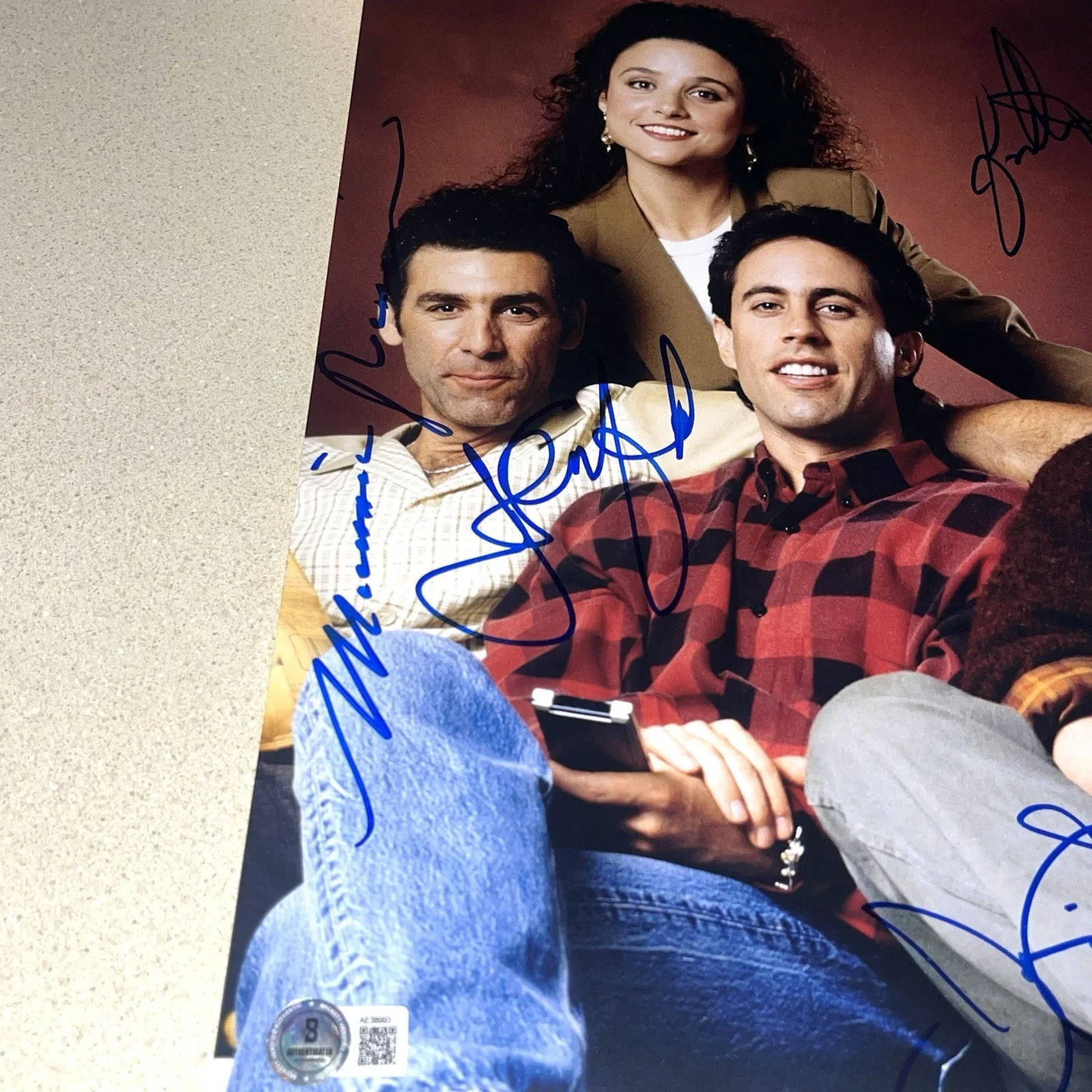 SEINFELD CAST — SEINFELD CAST signed autographed 11X14 PHOTO JERRY ELAINE KRAMER GEORGE BECKETT, изображение 2