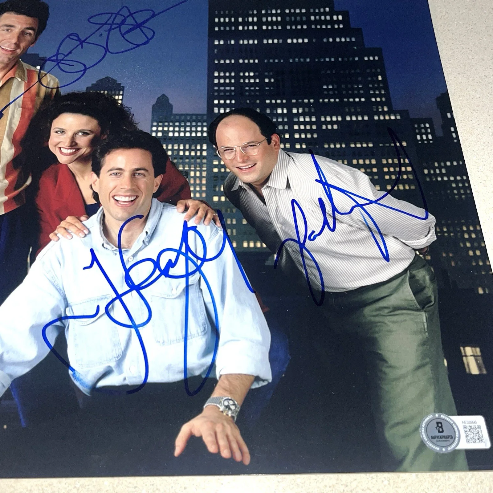SEINFELD CAST — SEINFELD CAST signed autographed 11X14 PHOTO JERRY ELAINE KRAMER GEORGE BECKETT, изображение 3