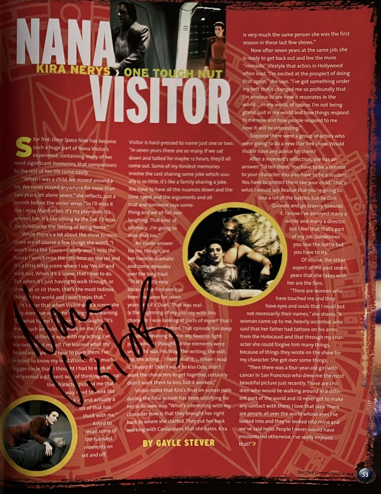 Brooks, de Boer, Visitor, Auberjonois, Shimerman, Dorn, Farrell — Autographed Collector's Issue of Star Trek Communicator - 17 Signatures! + Bonus, изображение 2