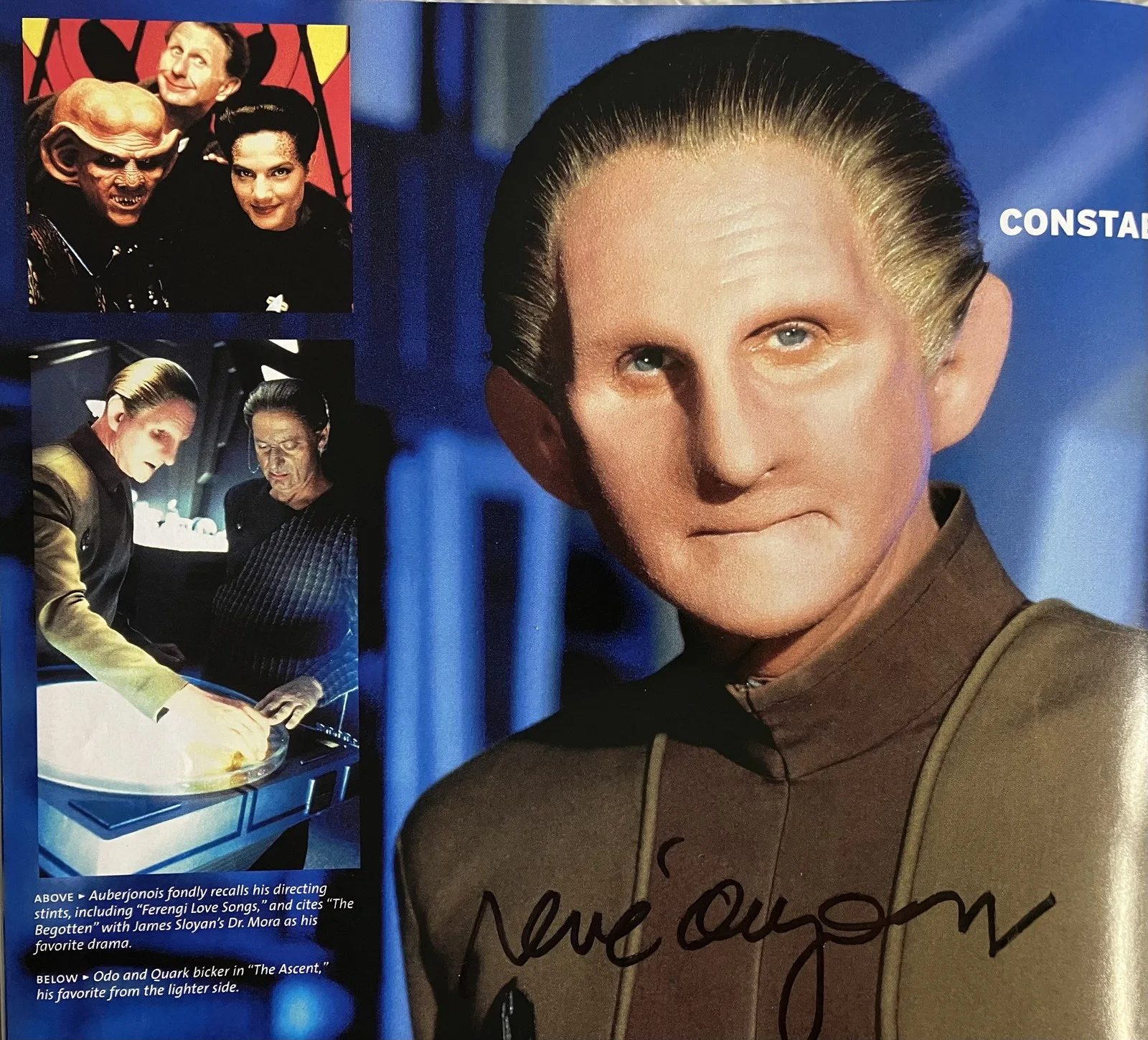 Brooks, de Boer, Visitor, Auberjonois, Shimerman, Dorn, Farrell — Autographed Collector's Issue of Star Trek Communicator - 17 Signatures! + Bonus, изображение 4