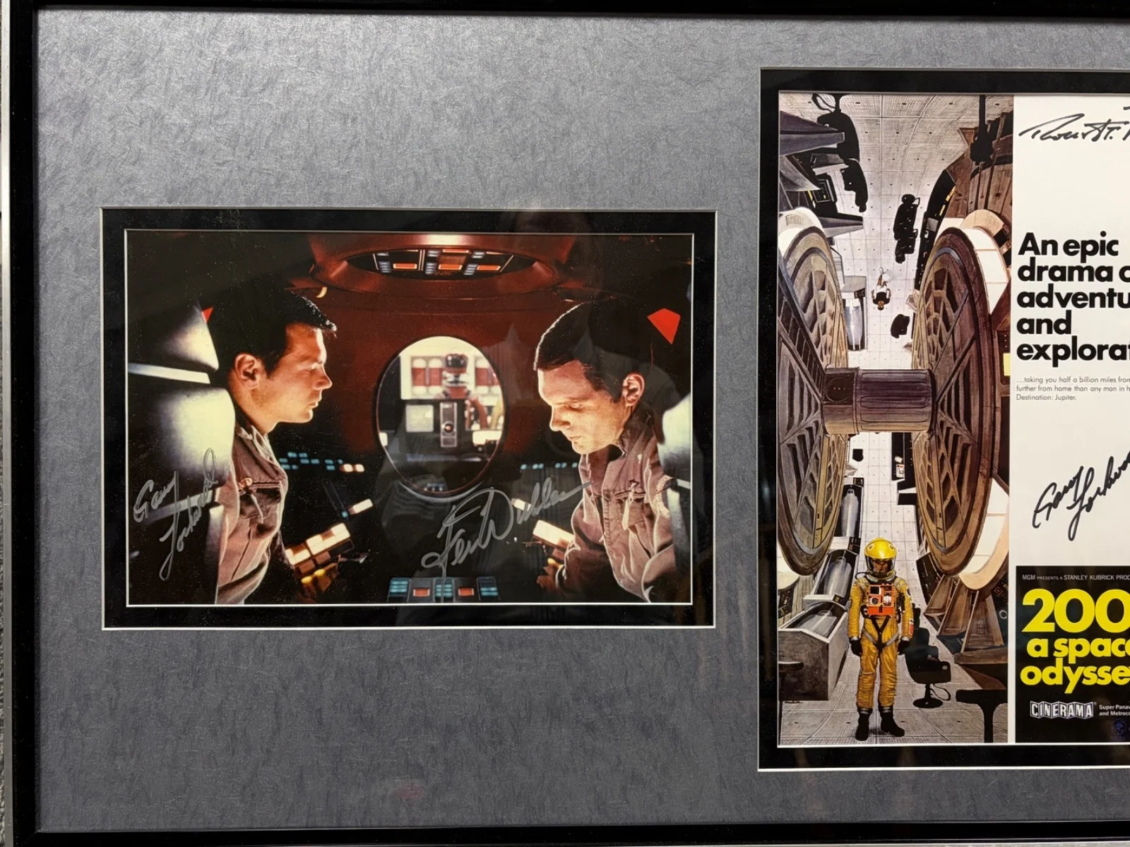 Gary Lockwood Keir Dullea Robert McCall — 2001 A Space Odyssey- Movie Poster/Photo Signed Lockwood Dullea McCall 20x31 VGC, изображение 2