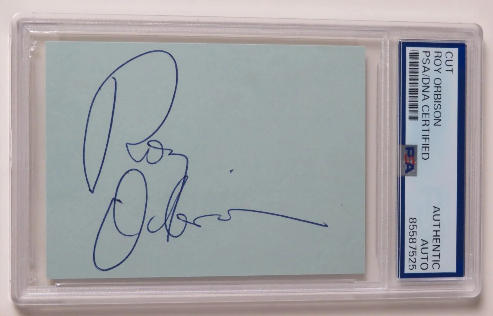 ROY ORBISON Signed Autograph Auto Index Card Cut Slab PSA JSA, image 2