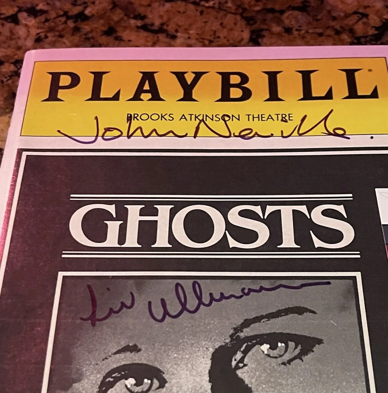 JSA COA LIV ULLMANN & JOHN NEVILLE SIGNED PLAYBILL PROGRAM, image 2