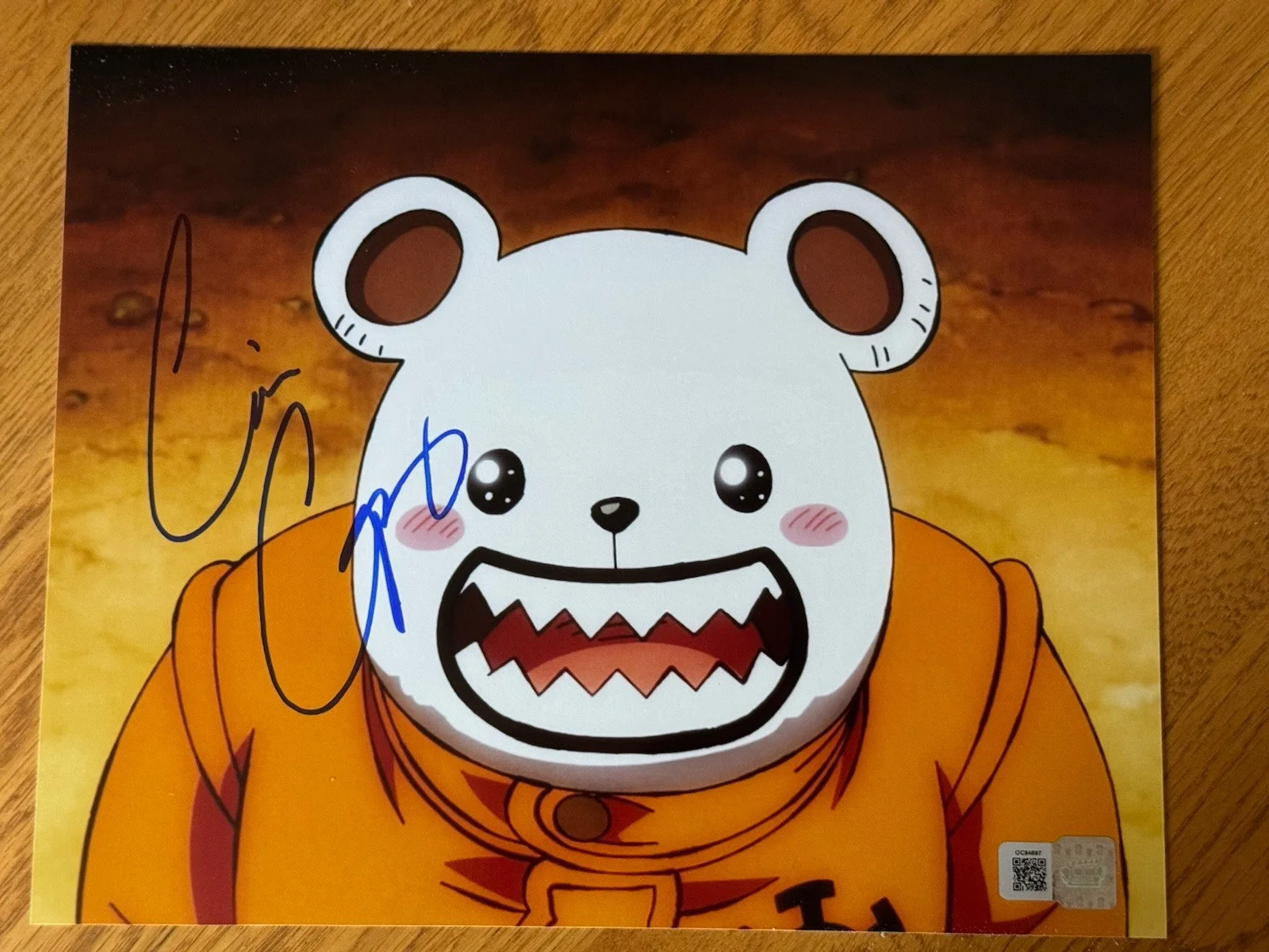 Cris George — Cris George Autographed Bepo One Piece Picture 8x10 Signed Anime
