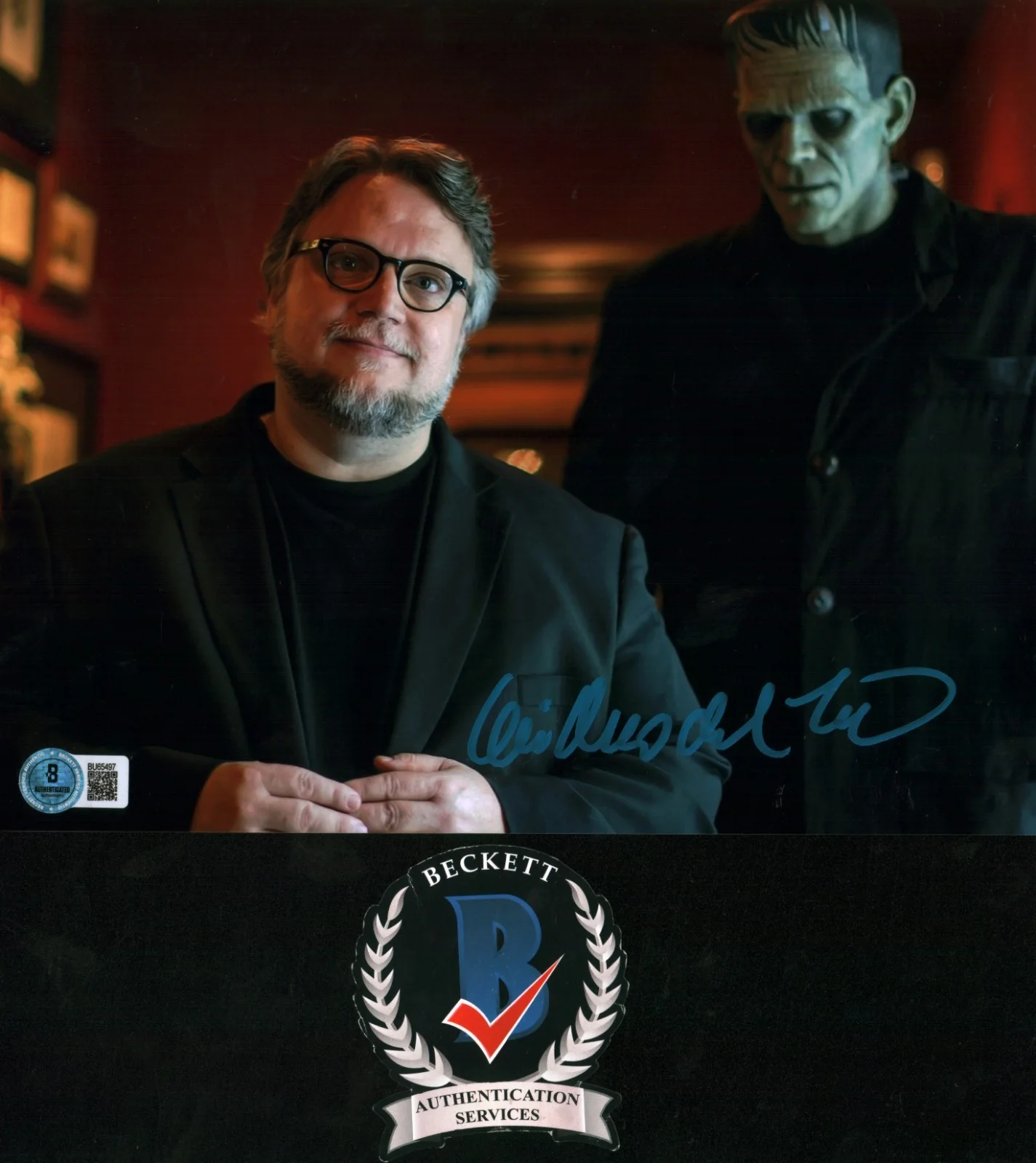 Guillermo Del Toro — Guillermo Del Toro Signed Horror Director Frankenstein 8x10 Photo BAS COA