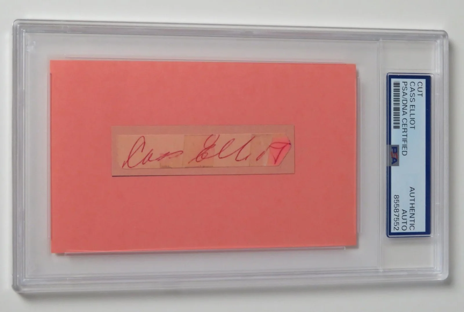 Mama Cass Elliott THE MAMAS & THE PAPAS Signed 3x5 Index Card Cut Slab PSA JSA, изображение 2