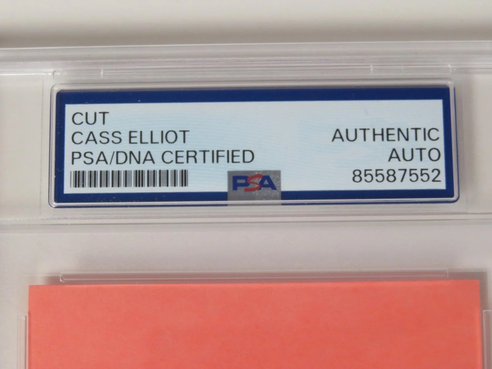 Mama Cass Elliott THE MAMAS & THE PAPAS Signed 3x5 Index Card Cut Slab PSA JSA, изображение 5