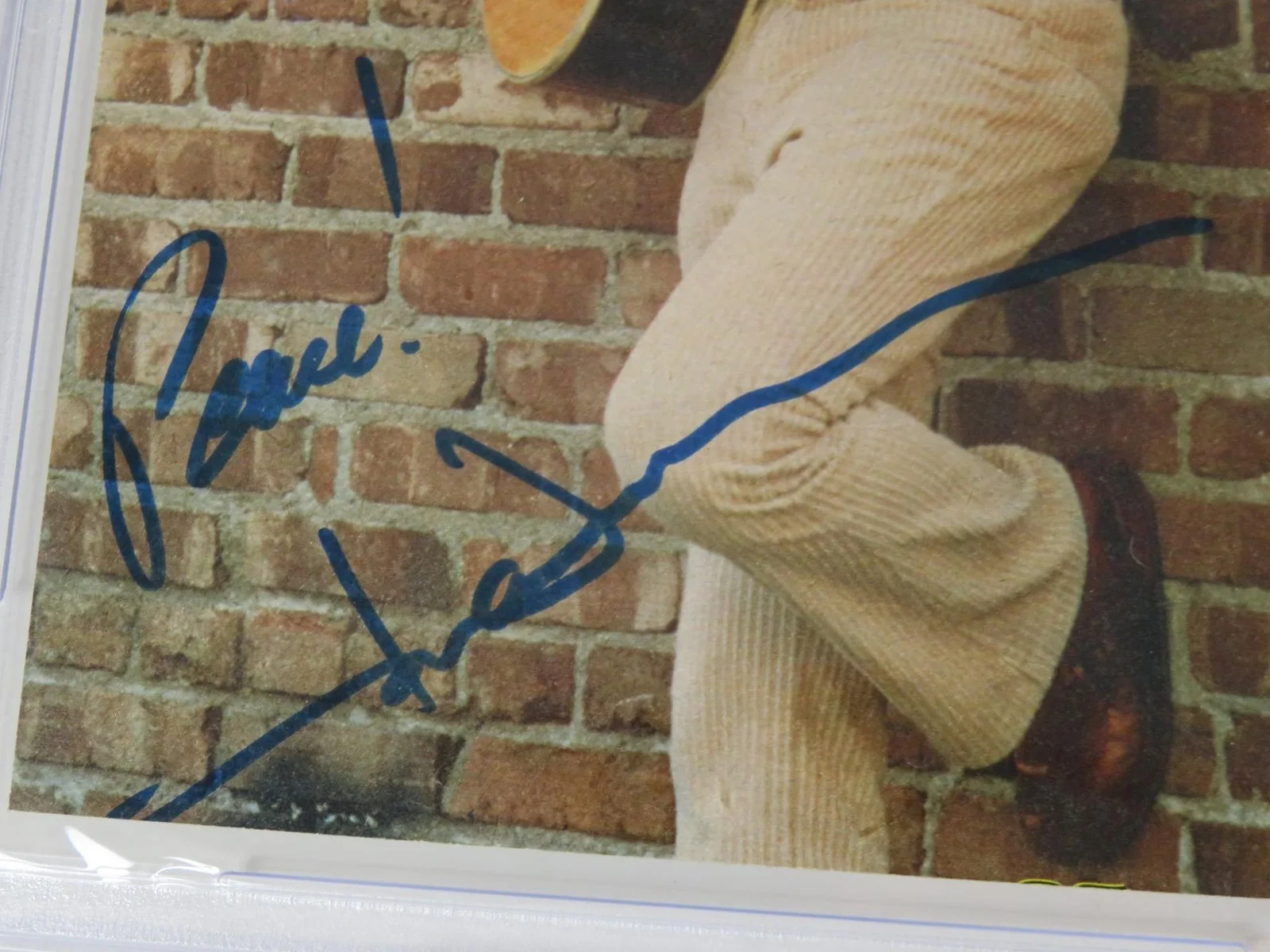 JOHN DENVER Signed Autograph Auto 5x7 Photo Slab JSA PSA, image 2