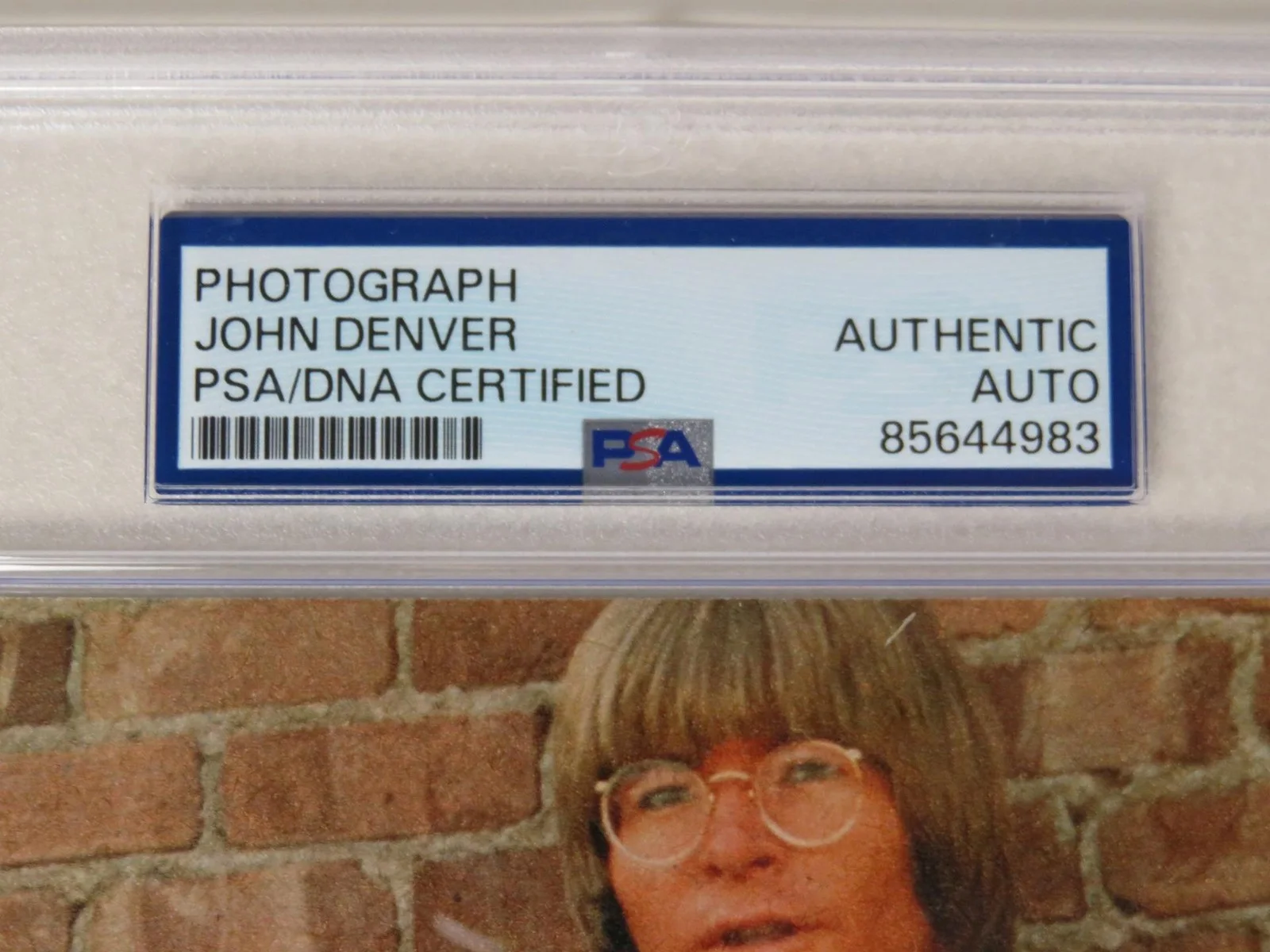 JOHN DENVER Signed Autograph Auto 5x7 Photo Slab JSA PSA, image 3
