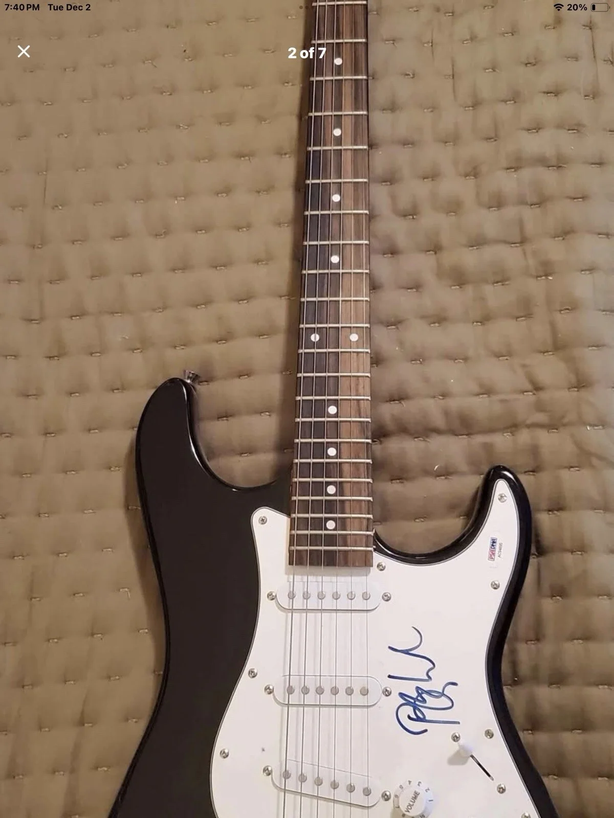 Barry Manilow Signed Electric Guitar PSA DNA COA, image 4