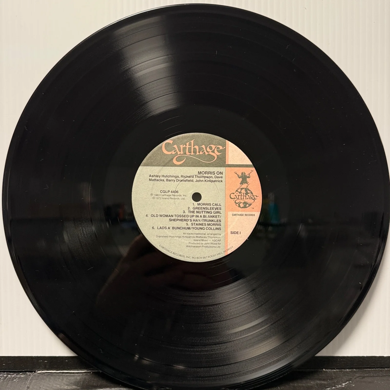 RICHARD THOMPSON - AUTOGRAPH!! Signed VINYL LP "Morris On" CGLP 4406 Carthage NM, image 4