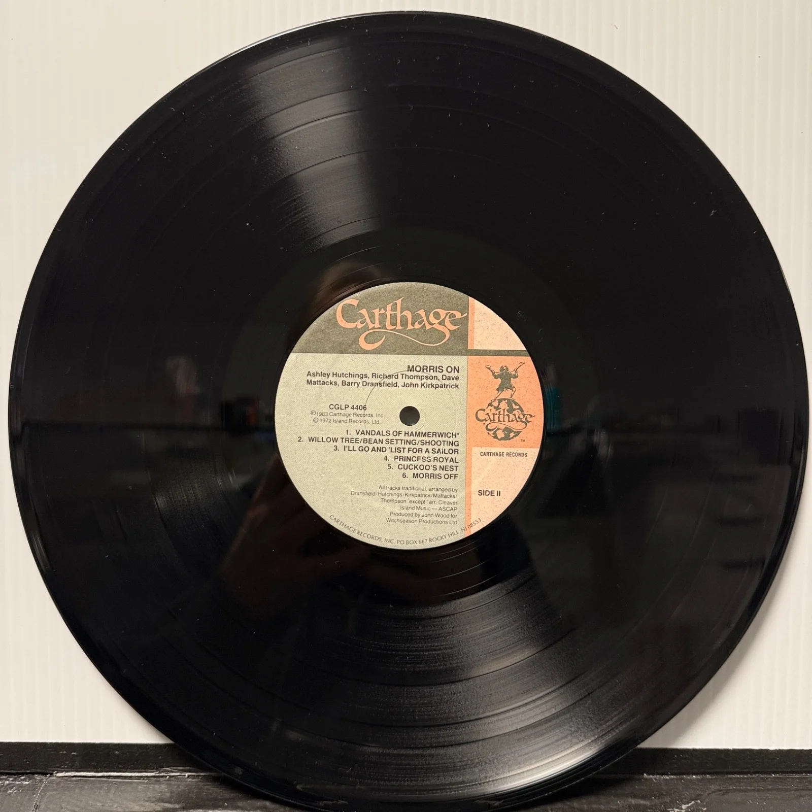 RICHARD THOMPSON - AUTOGRAPH!! Signed VINYL LP "Morris On" CGLP 4406 Carthage NM, image 5