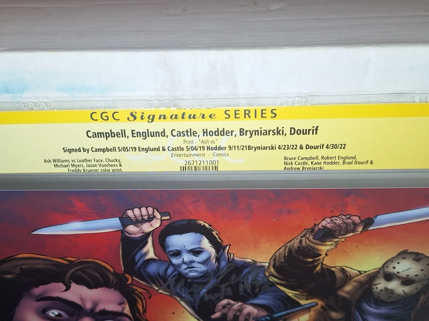 BRUCE CAMPBELL, ENGLUND, CASTLE, HODDER, BRYNIARSKI, DOURIF — SIGNED CAMPBELL, ENGLUND, CASTLE, HODDER, BRYNIARSKI, DOURIF CGC CERTIFIED, изображение 2