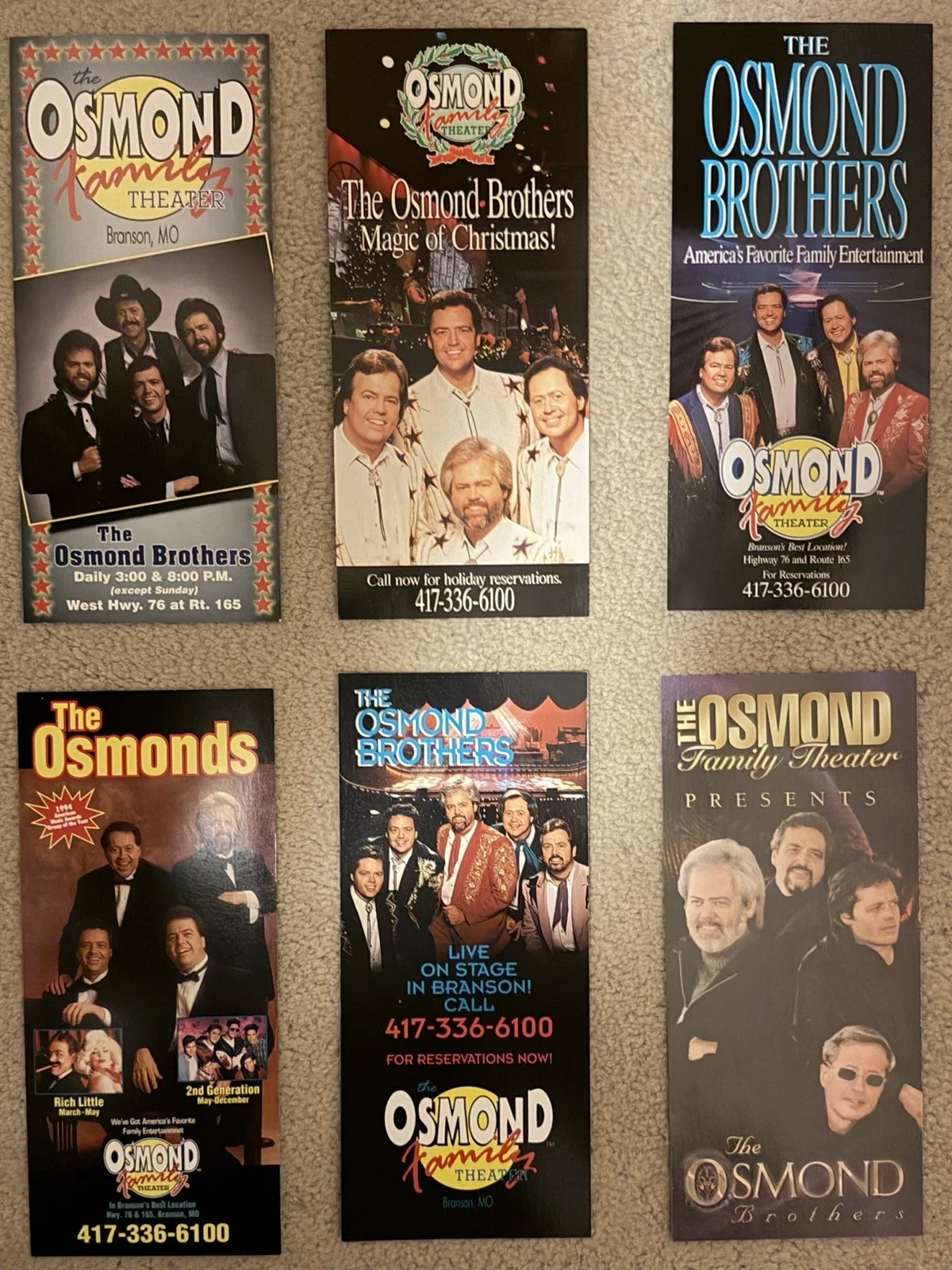 Osmond Brothers — Osmond Brothers Signed Photo, Pictures & Memorabilia from Branson, Mo. 1992., image 2