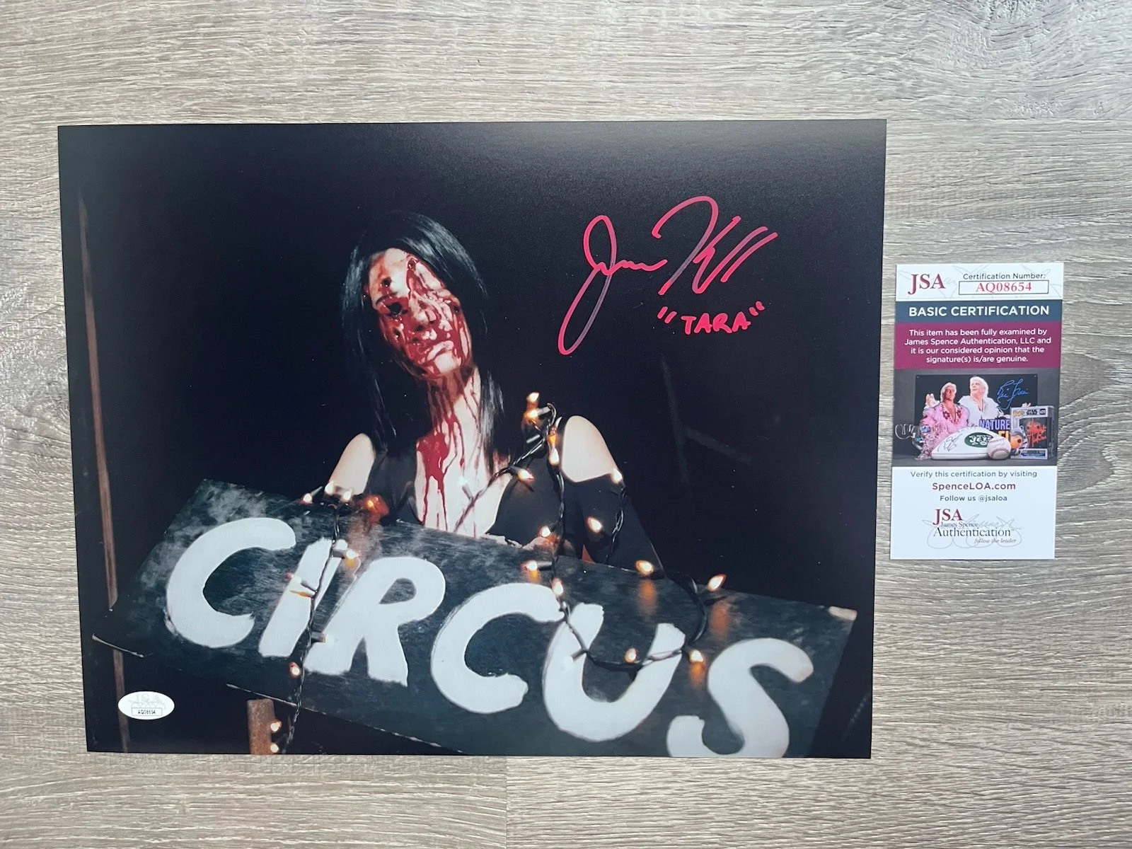 Jenna Kanell — Jenna Kanell Signed Terrifier 11x14 Photo JSA COA Tara Art The Clown Horror