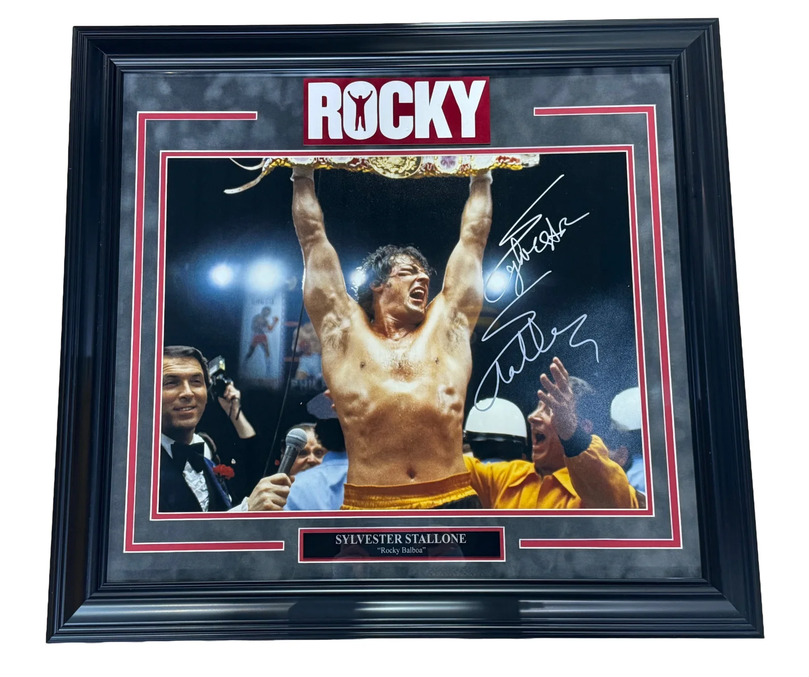 Sylvester Stallone — Sylvester Stallone Signed Rocky 16x20 Framed Photo Celebration Auto ASI COA