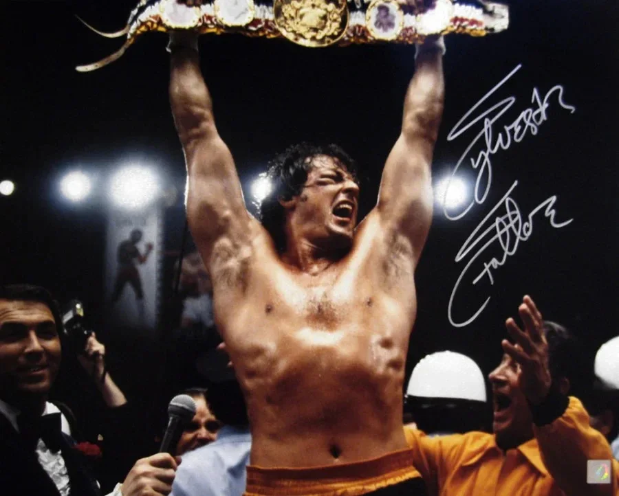 Sylvester Stallone — Sylvester Stallone Signed Rocky 16x20 Framed Photo Celebration Auto ASI COA, изображение 3