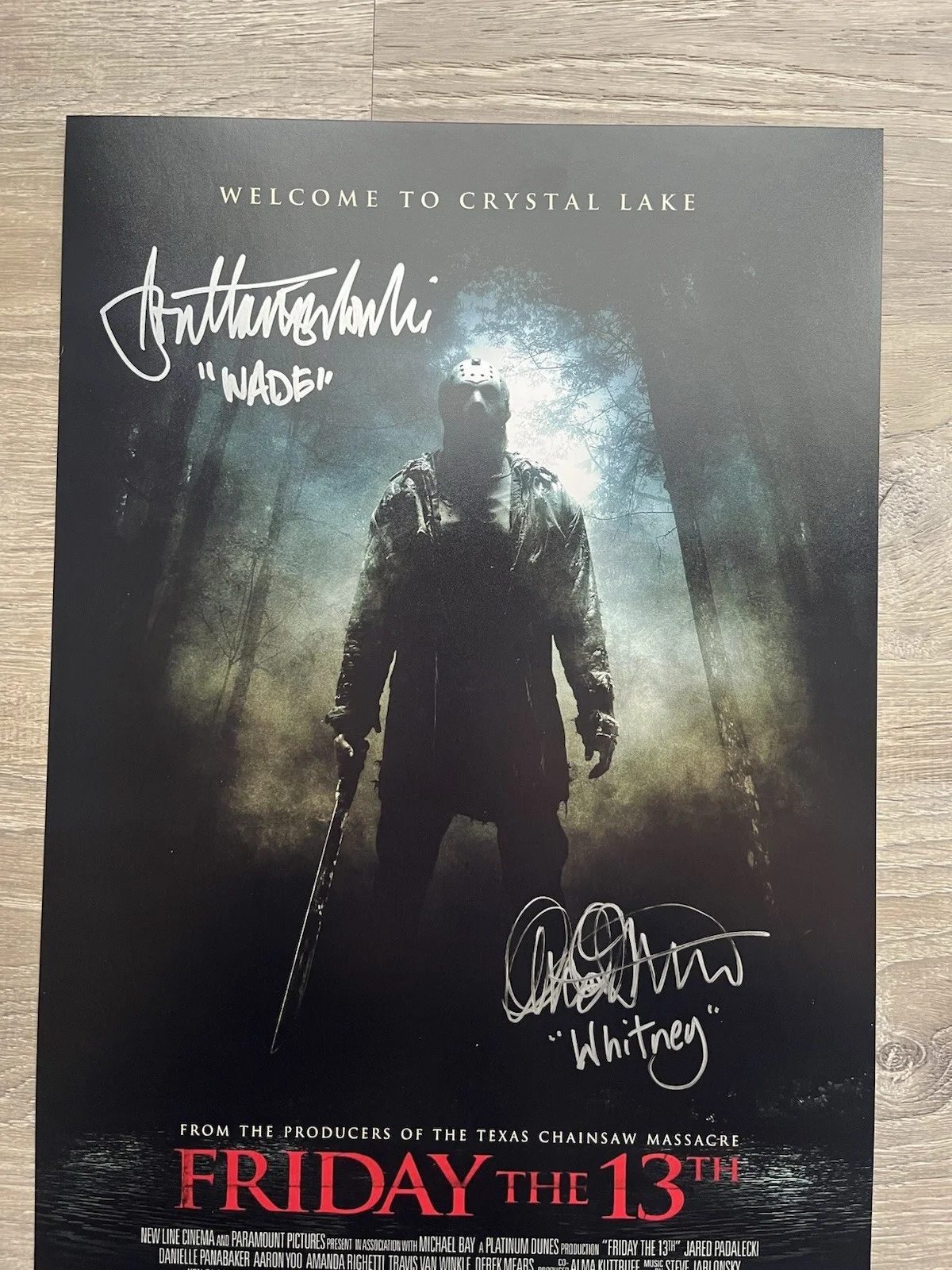 Amanda Righetti Jonathan Sadowski Signed Friday The 13th 11x17 Photo JSA COA F13, изображение 3