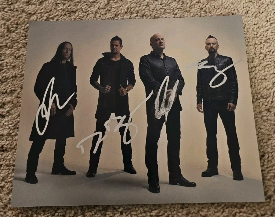DISTURBED Full Band Signed Autograph 8x10 Photo! David Draiman!, image 2
