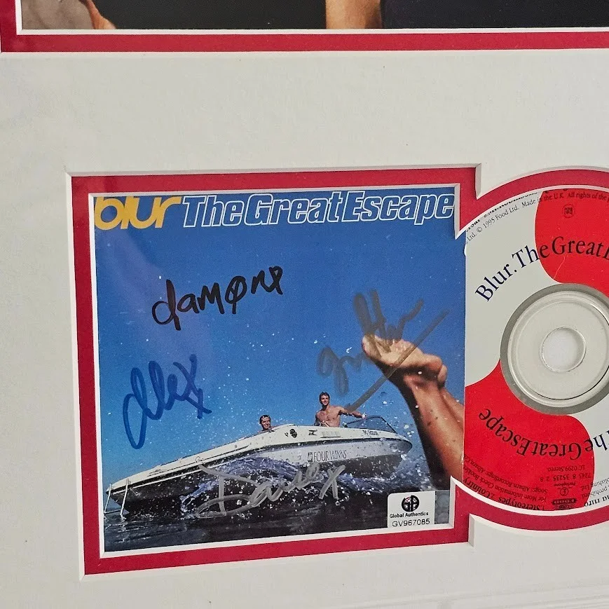 Blur band Autographed Signed CD The Great Escape Damon Albarn COA, image 2
