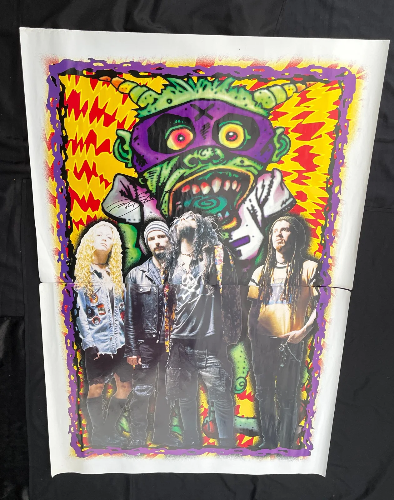 MEGA RARE 1995 WHITE ZOMBIE ASTROCREEP 2000 LP SICK 60x40 EURO SUBWAY POSTER EX, image 3