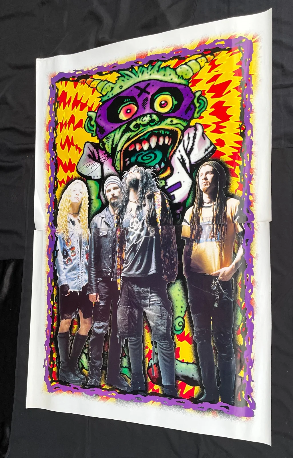 MEGA RARE 1995 WHITE ZOMBIE ASTROCREEP 2000 LP SICK 60x40 EURO SUBWAY POSTER EX, image 4