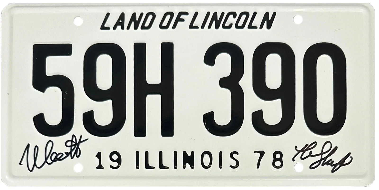 Nick Castle — Nick Castle inscribed signed license plate Beckett Halloween Michael Myers