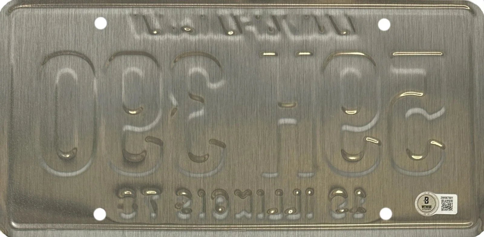 Nick Castle — Nick Castle inscribed signed license plate Beckett Halloween Michael Myers, image 2