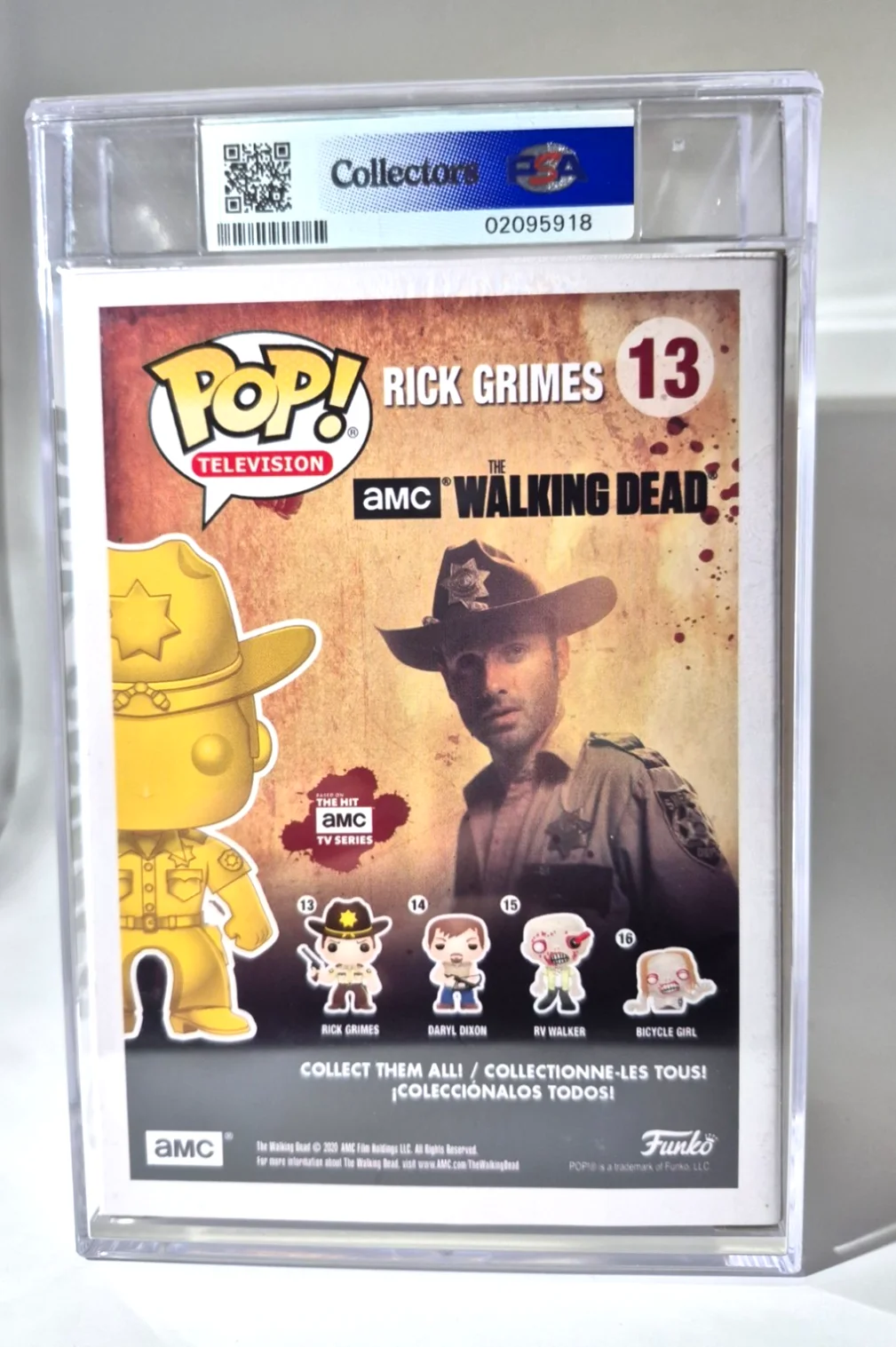 Andrew Lincoln — ANDREW LINCOLN SIGNED RICK GRIMES SUPPLY DROP FUNKO POP PSA COA 8.5 GRADE ENCAP, image 5