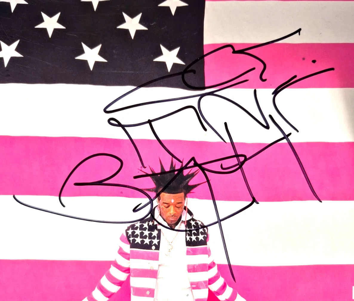 LIL UZI VERT SIGNED AUTOGRAPHED PINK TAPE ALBUM VINYL W/ HEART SKETCH PSA COA, изображение 2