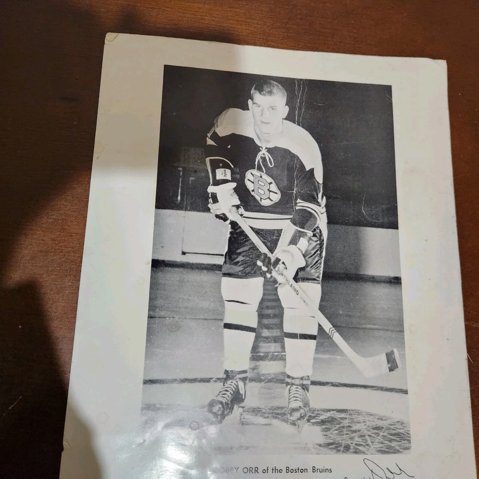 Bobby Orr — BOBBY ORR 8" x 10" AUTOGRAPHED PICTURE Signed B&W Black & White Hockey Photo, изображение 3