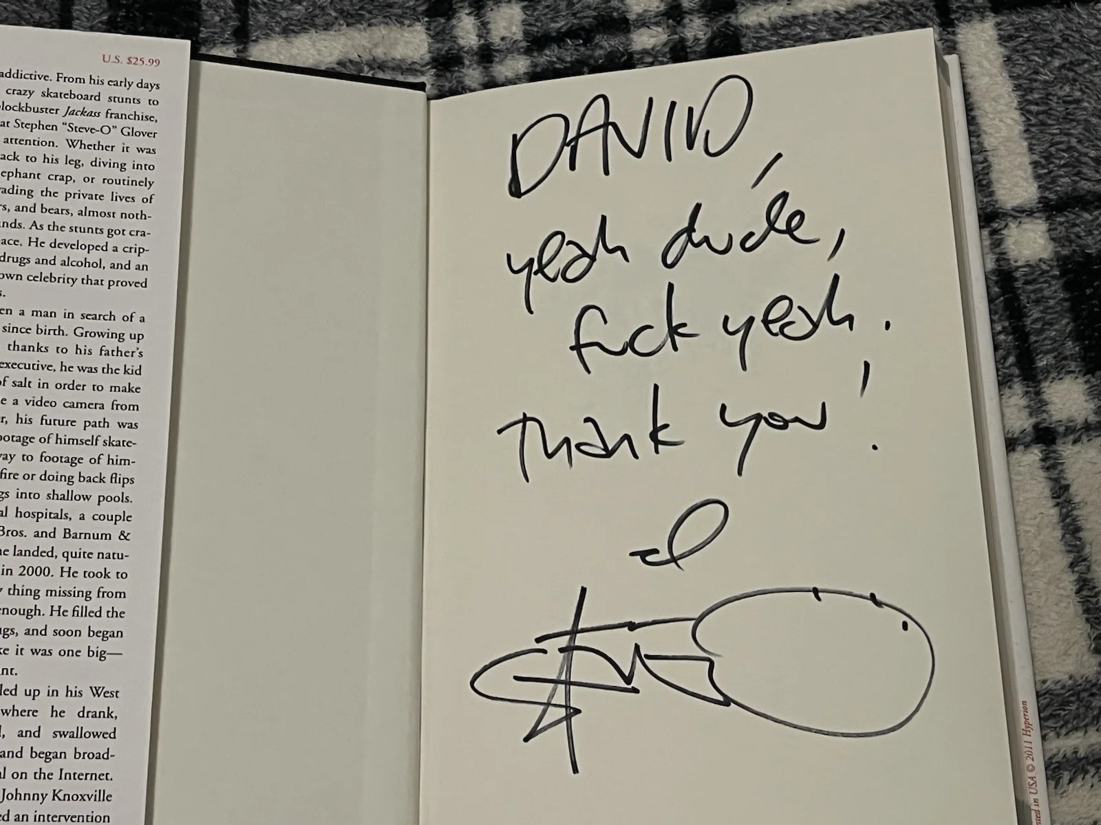 Jackass Steve-O Professional Idiot: A Memoir SIGNED Hardcover Book Autographed, изображение 2