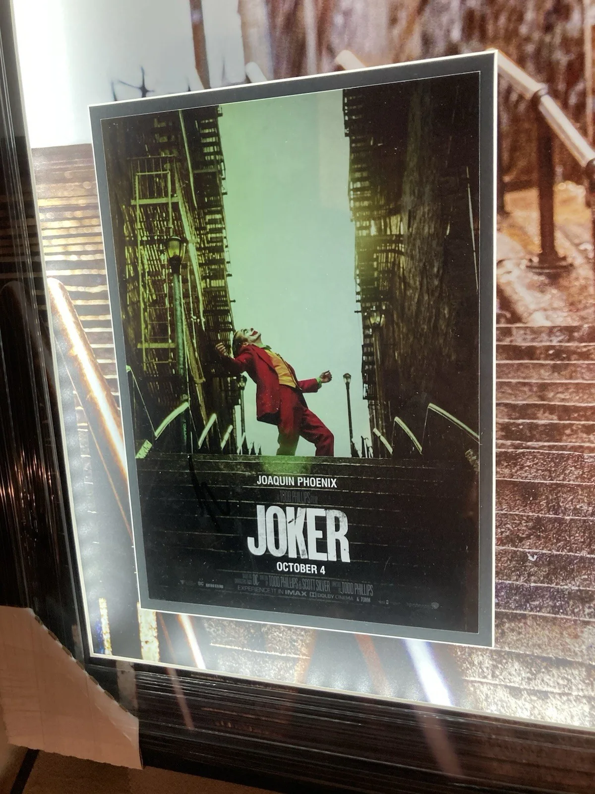 Joaquin Phoenix Joker Signed ACOA Cert. Framed Lighted, image 2
