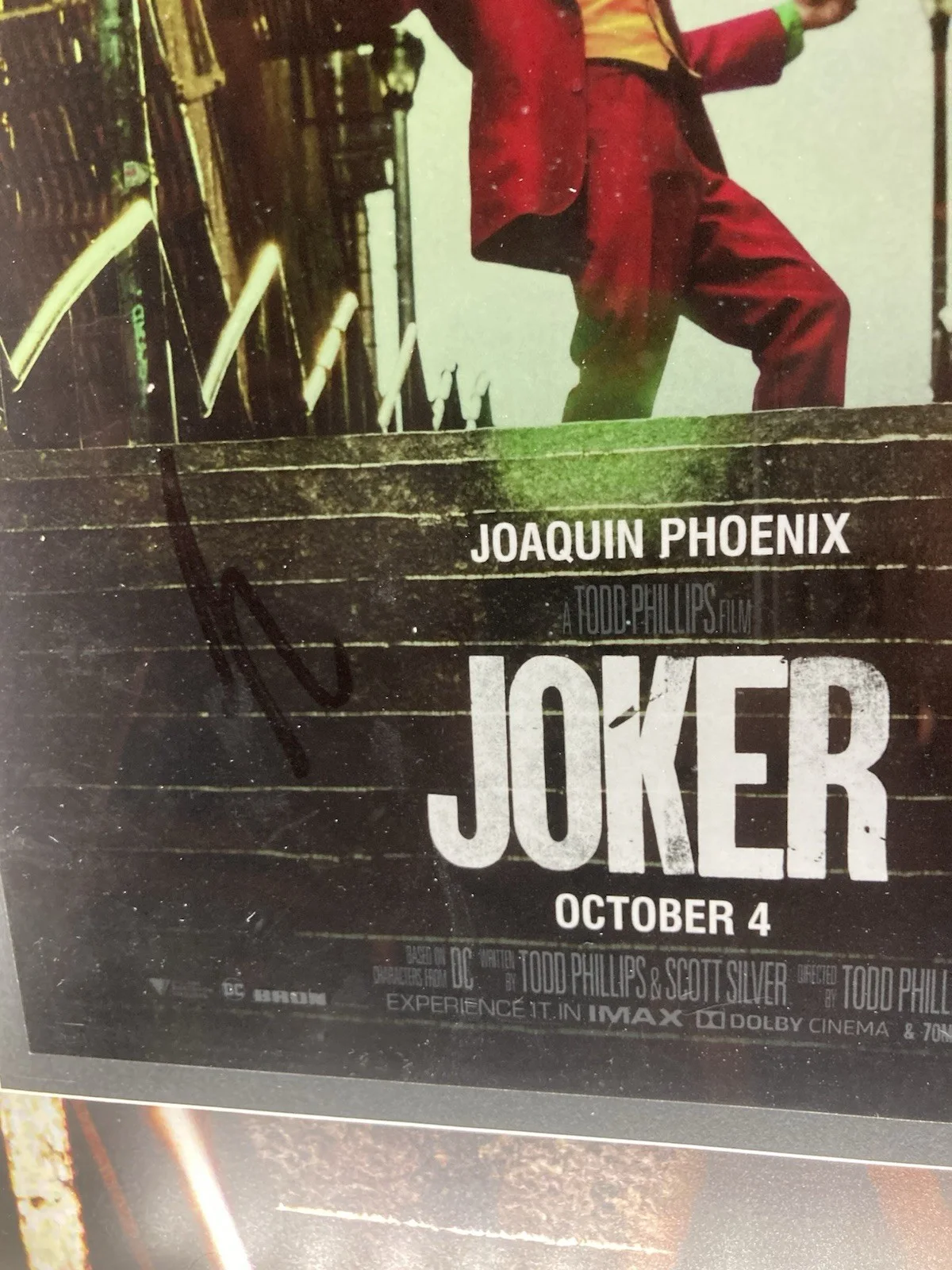 Joaquin Phoenix Joker Signed ACOA Cert. Framed Lighted, image 3