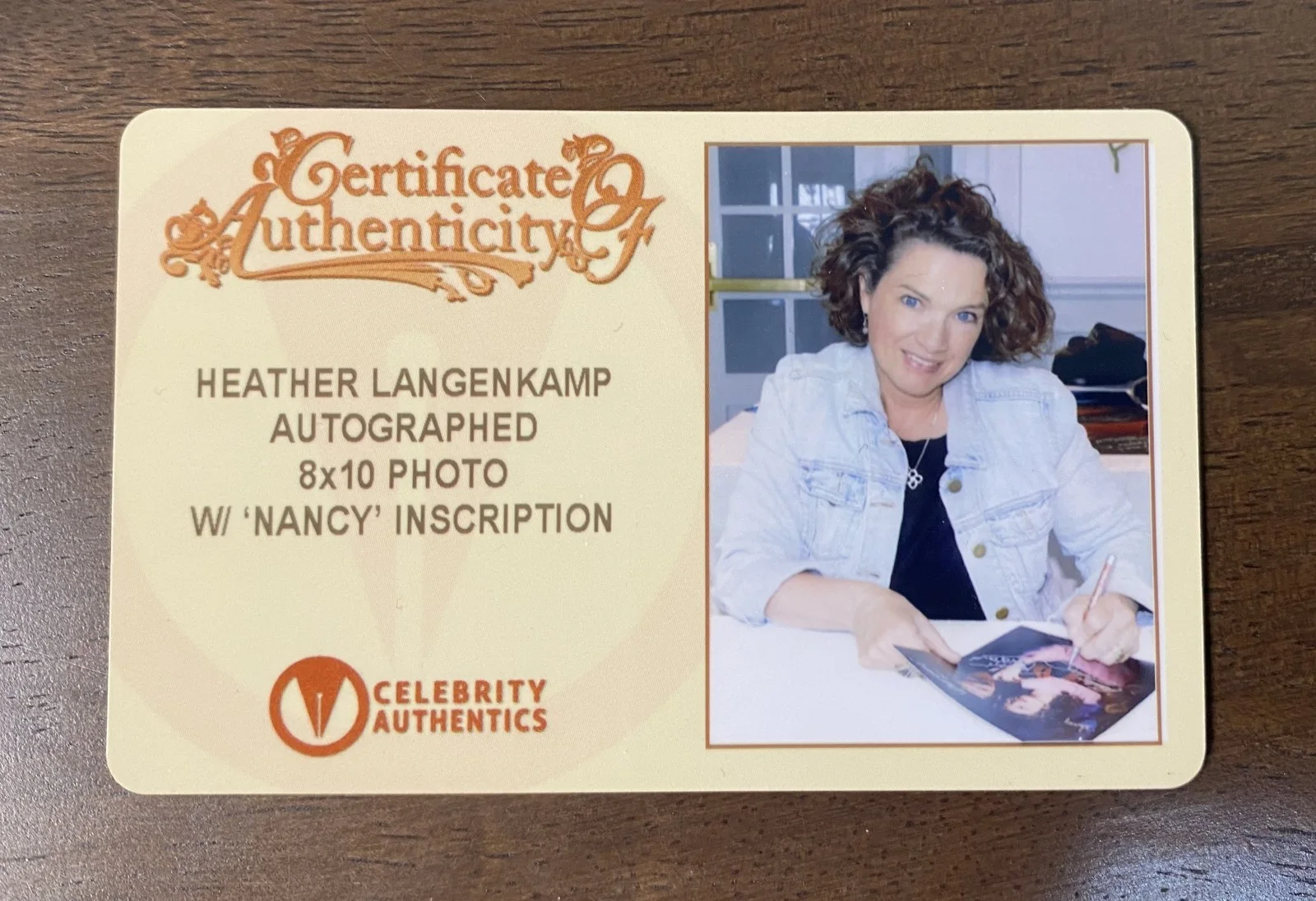 Heather Langenkamp — A Nightmare On Elm Street Signed Photo w/ COA Nancy vs Freddy 1980s Horror, image 3
