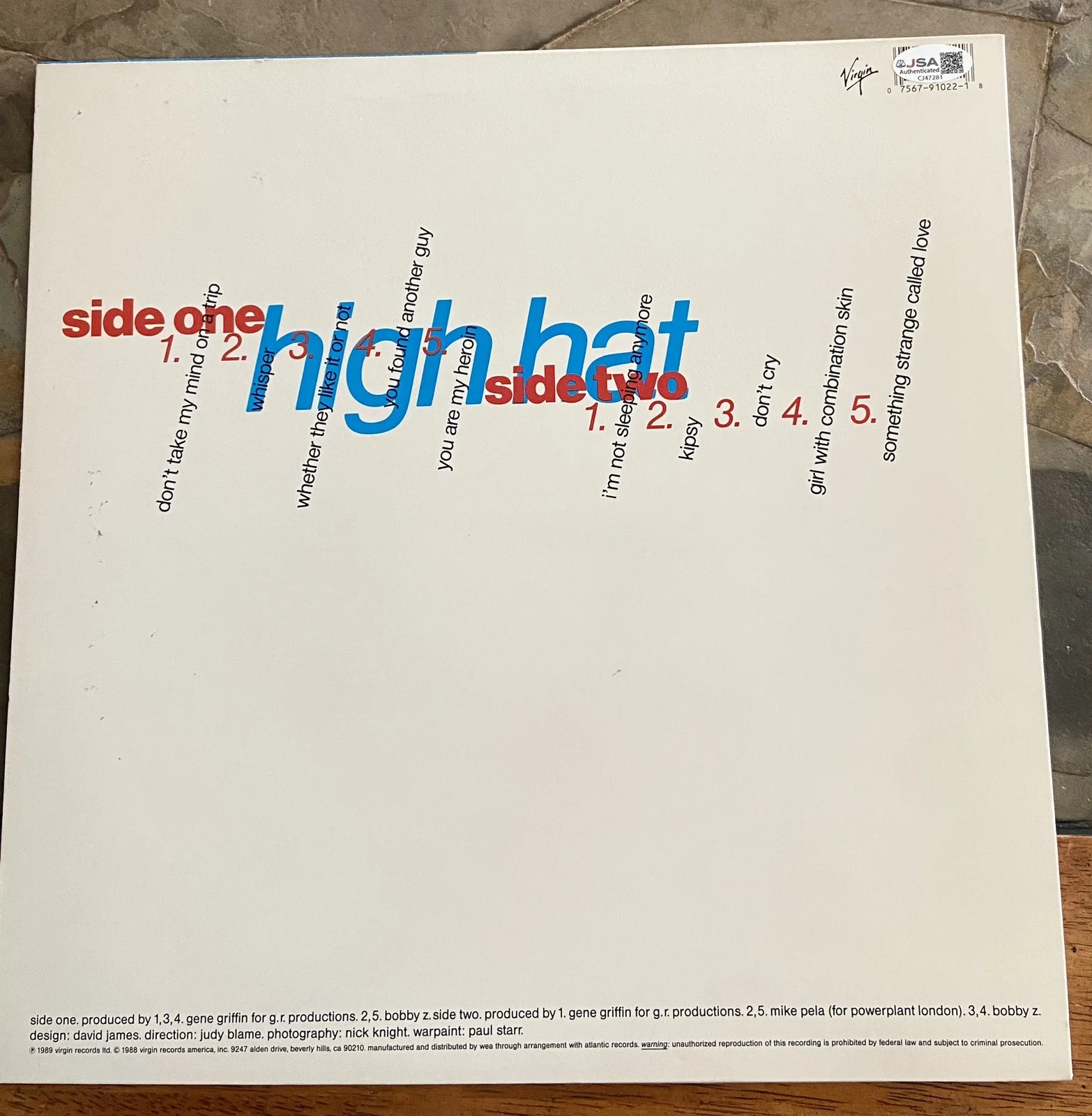 RARE! Culture Club Boy George SIGNED High Hat Solo 12’ Album Vinyl- JSA COA, изображение 4