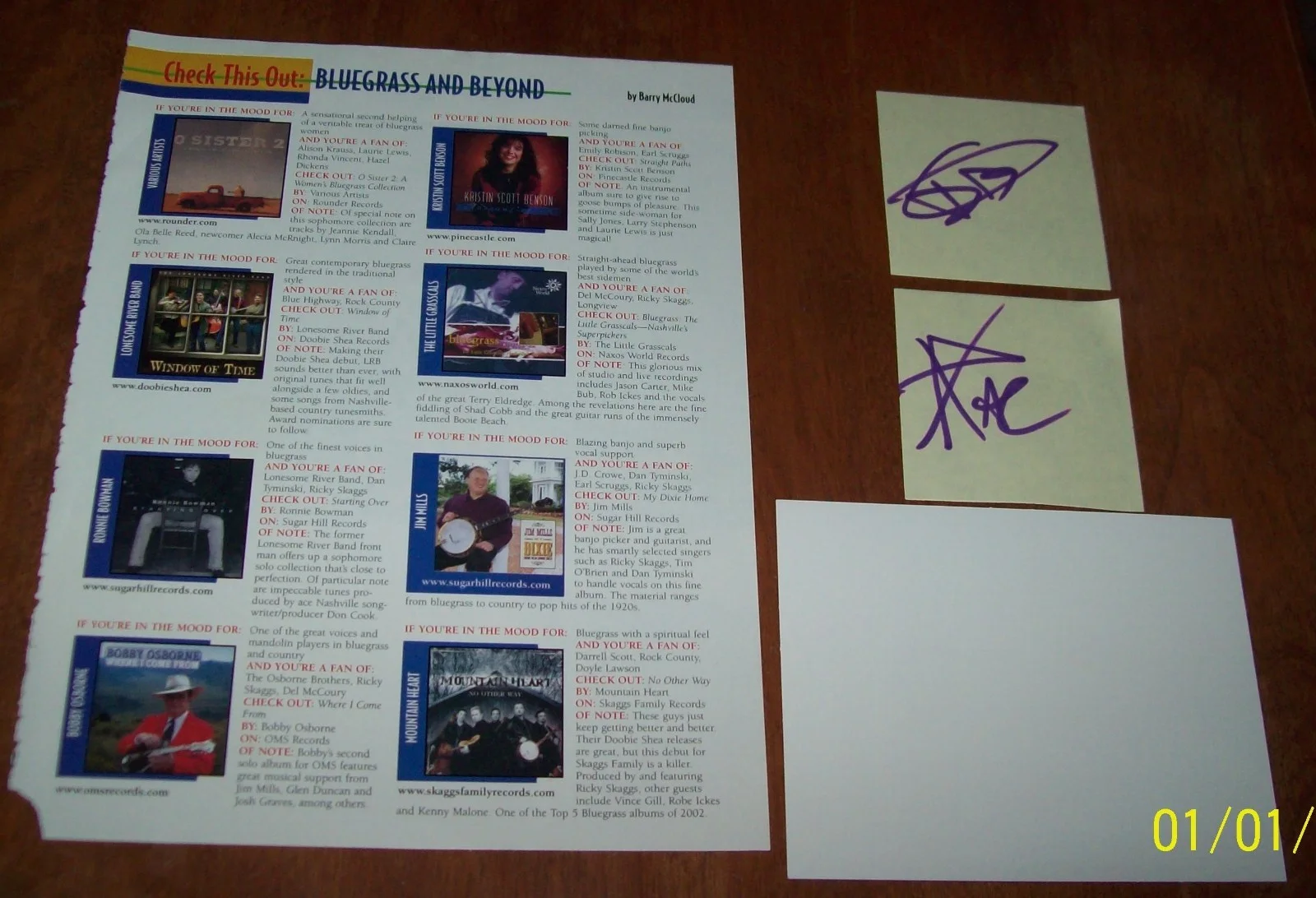 Steve Azar & Nikki Shae & ODB & 1 Unknown Autographed Items, image 2