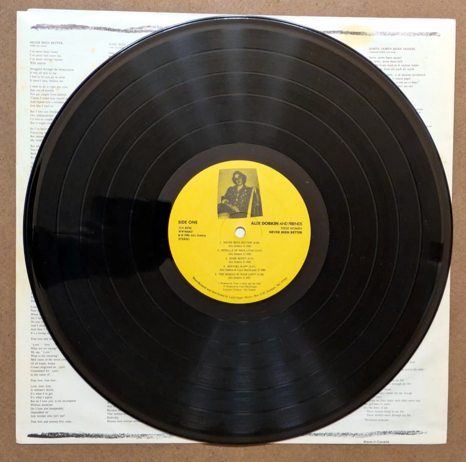 Alix Dobkin & Friends Signed Auto These Women Never Better Record Album Vinyl, изображение 3