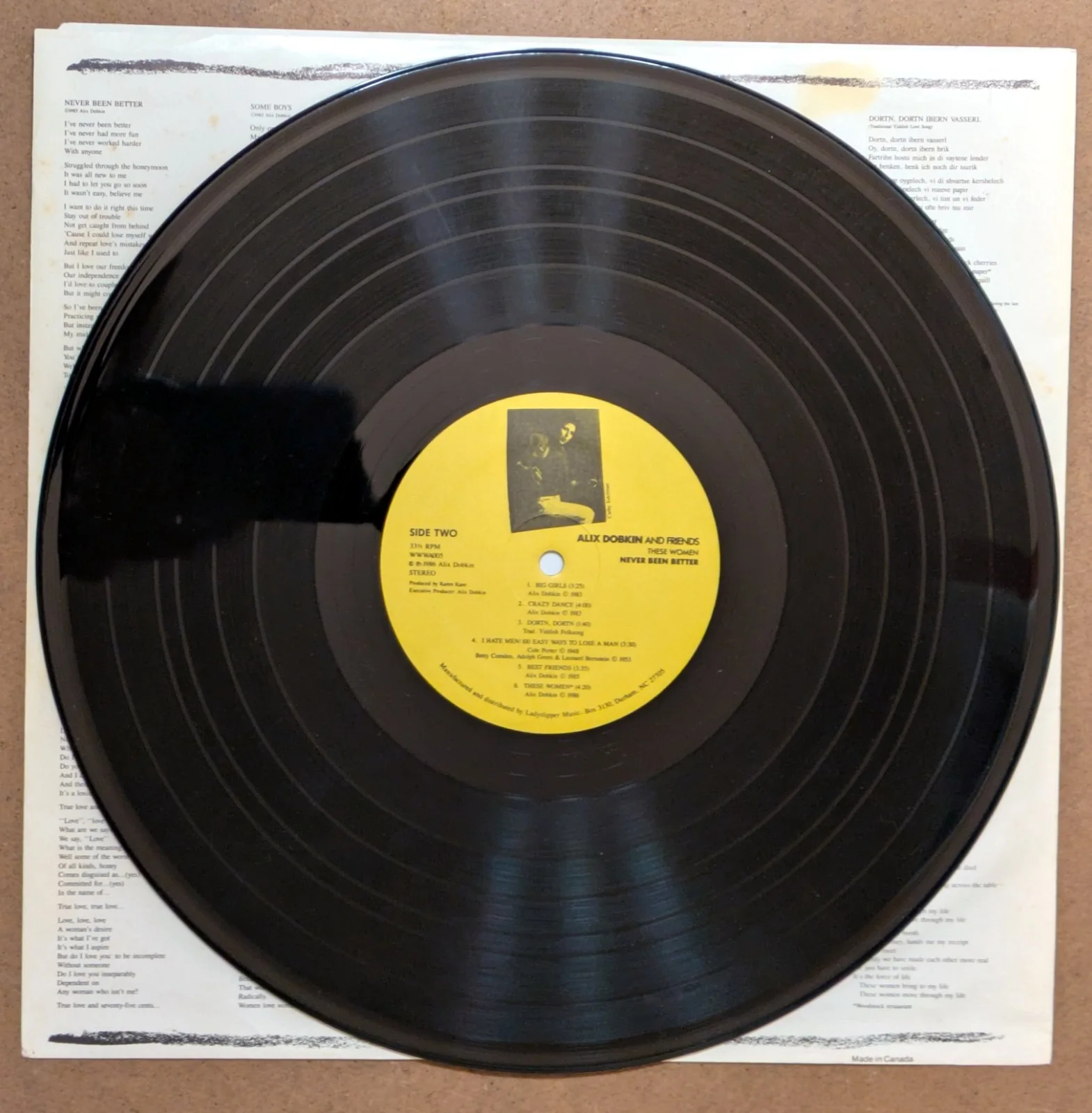 Alix Dobkin & Friends Signed Auto These Women Never Better Record Album Vinyl, изображение 4