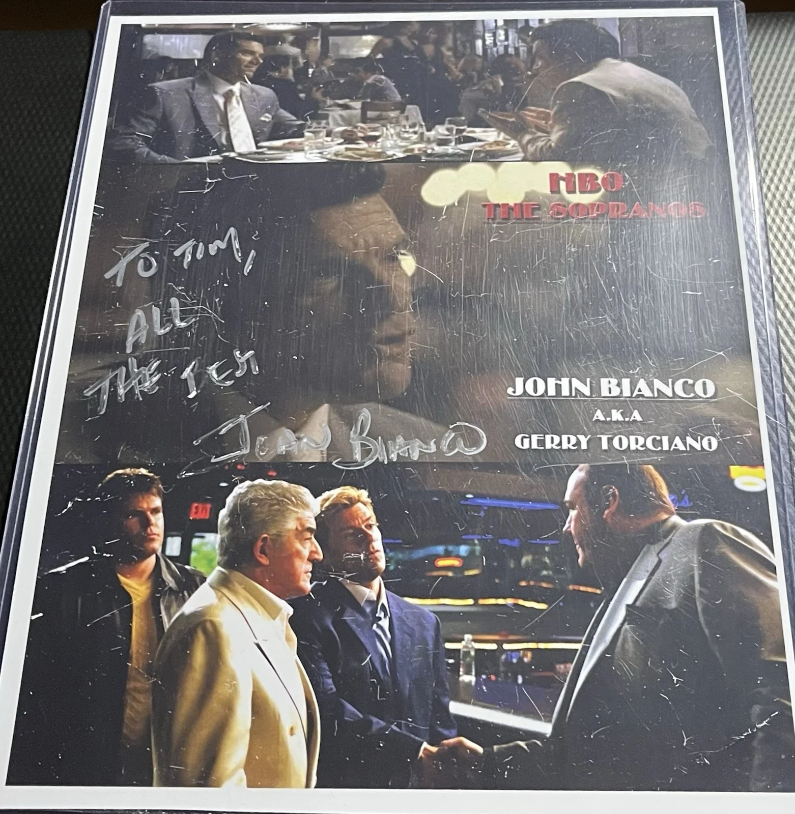 John Bianco — John Bianco aka Gerry Torciano Sopranos Signed 8x10 Photograph w/ COA. Top Load, изображение 3