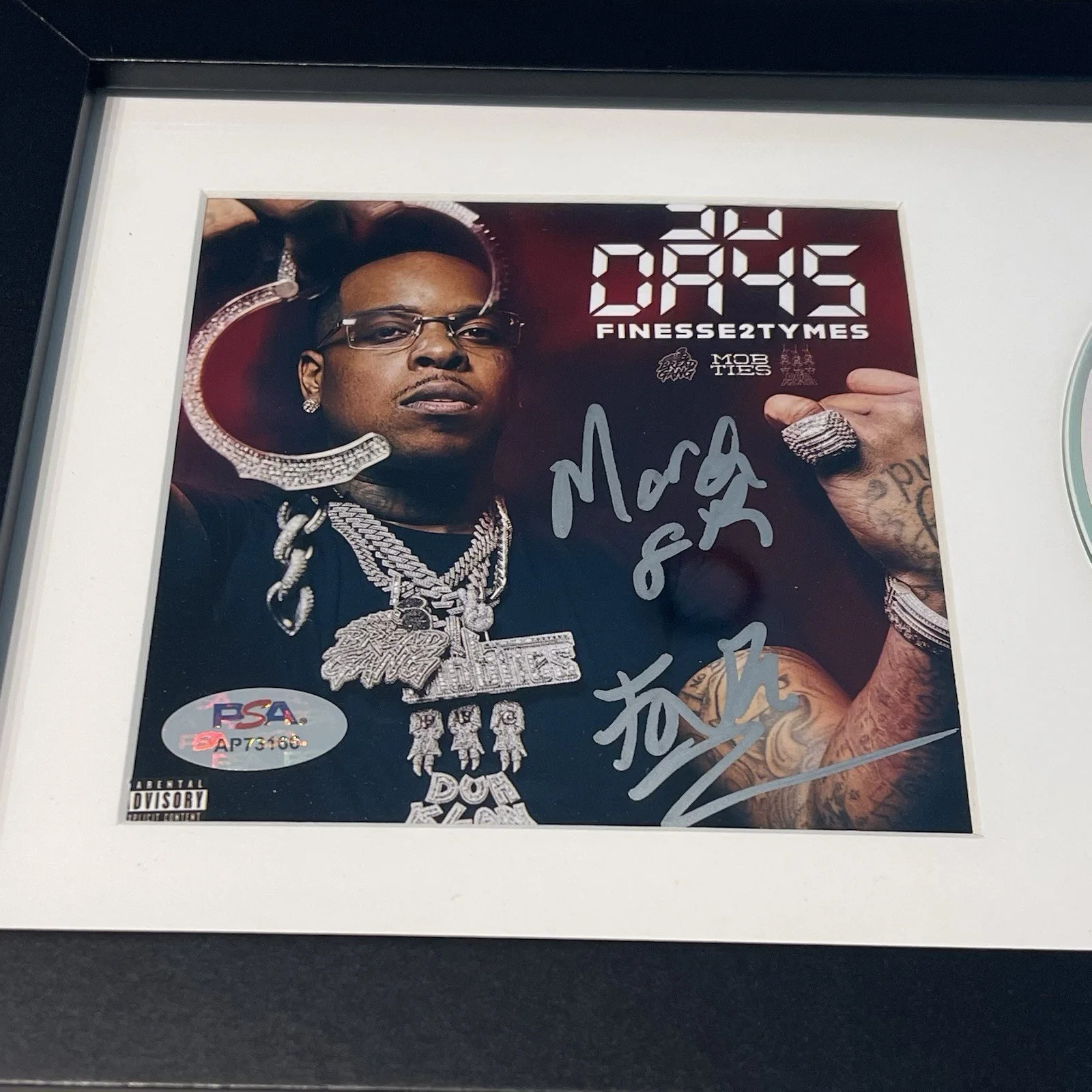 FINESSE2TYMES RAPPER SIGNED 90 DAYS CD ALBUM AUTOGRAPH FRAMED PSA COA, image 2