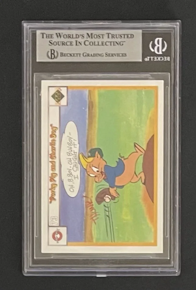 Bob Bergen — Bob Bergen 1990 Upper Deck BAS Signed Looney Tunes Card Autographed Slabbed, изображение 3