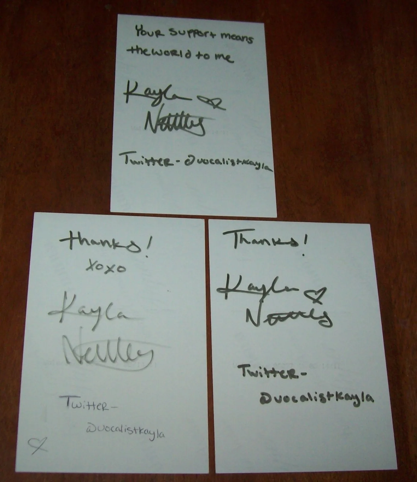 3 Kayla Nettles Autographed 4x6 Pictures, изображение 2